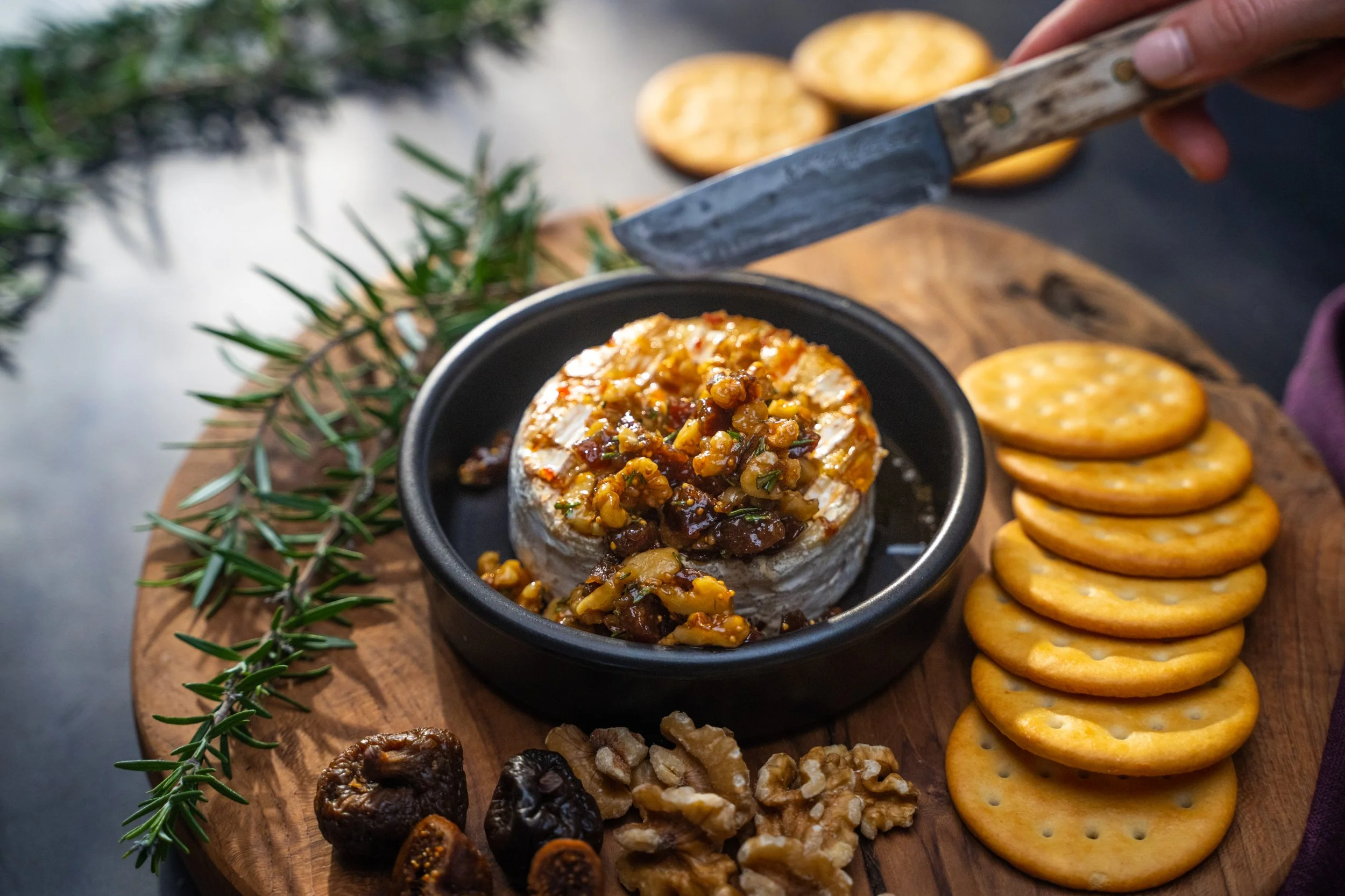 Baked Camembert with Walnuts &amp; Figs