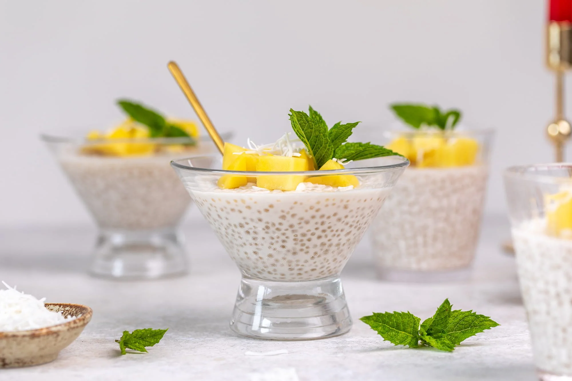 Coconut Mango Sago Pudding