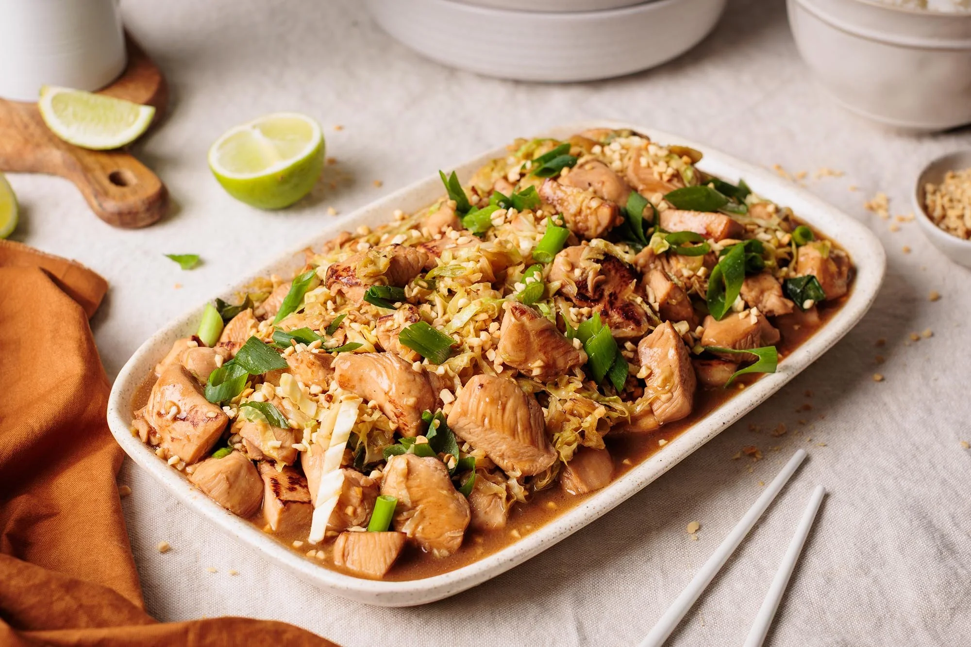 Chicken, Peanut &amp; Cabbage Stir Fry
