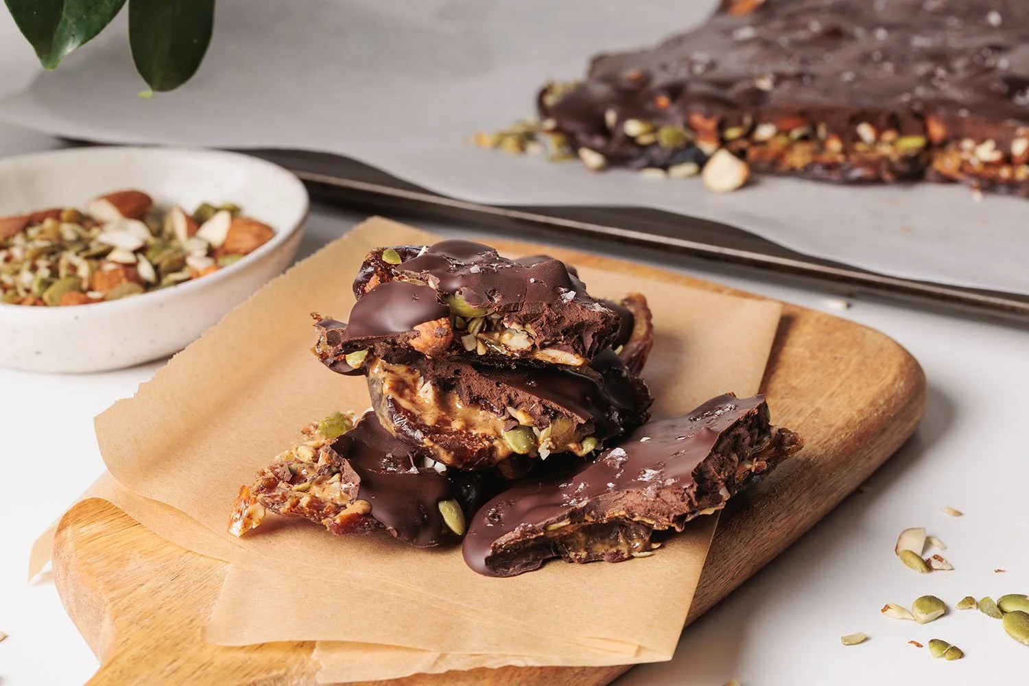 Salted Chocolate Date Bark