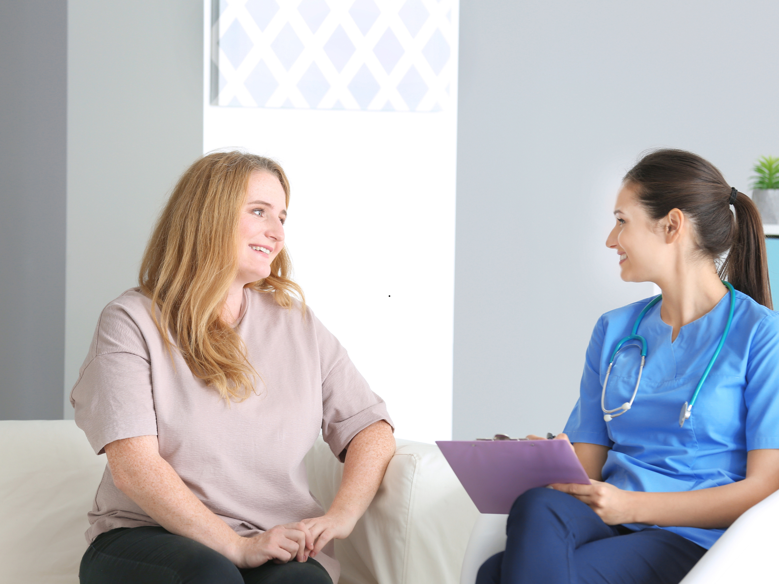 patient with doctor during evaluation