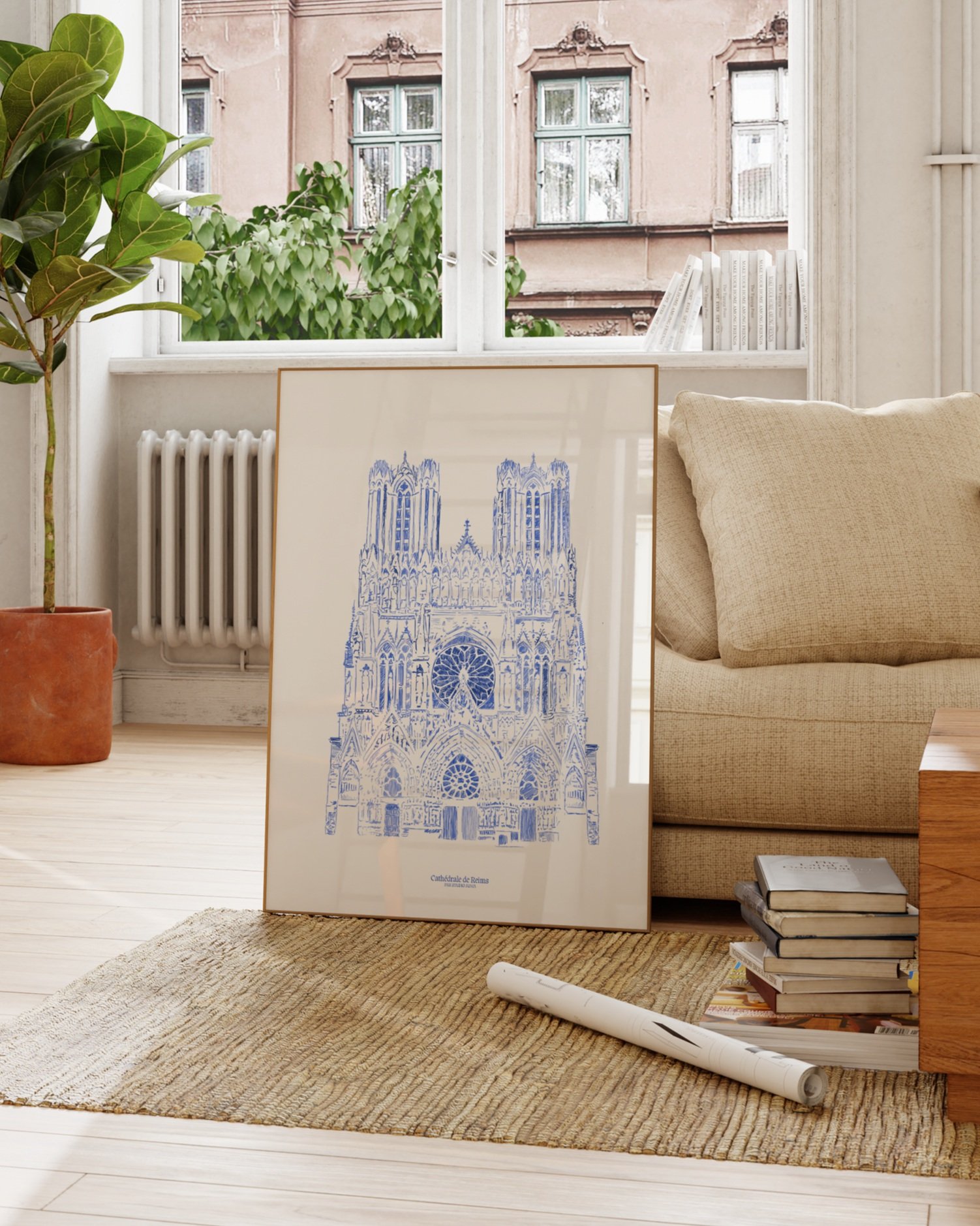 Affiche A4, 30x50, 50x70 ou 70x100⎜Cathédrale bleue