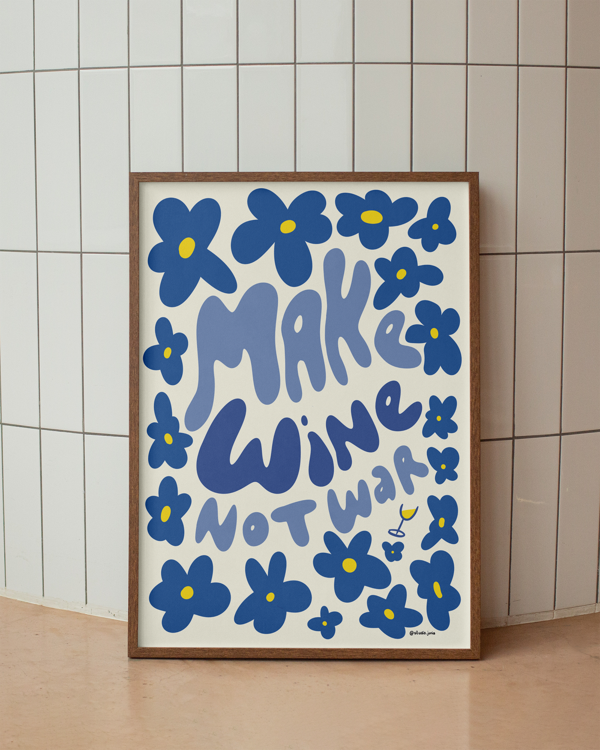 💙 Make Wine Not War bleu