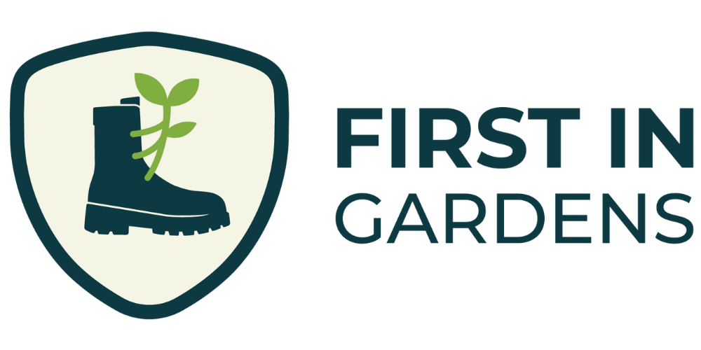 First In Gardens logo.