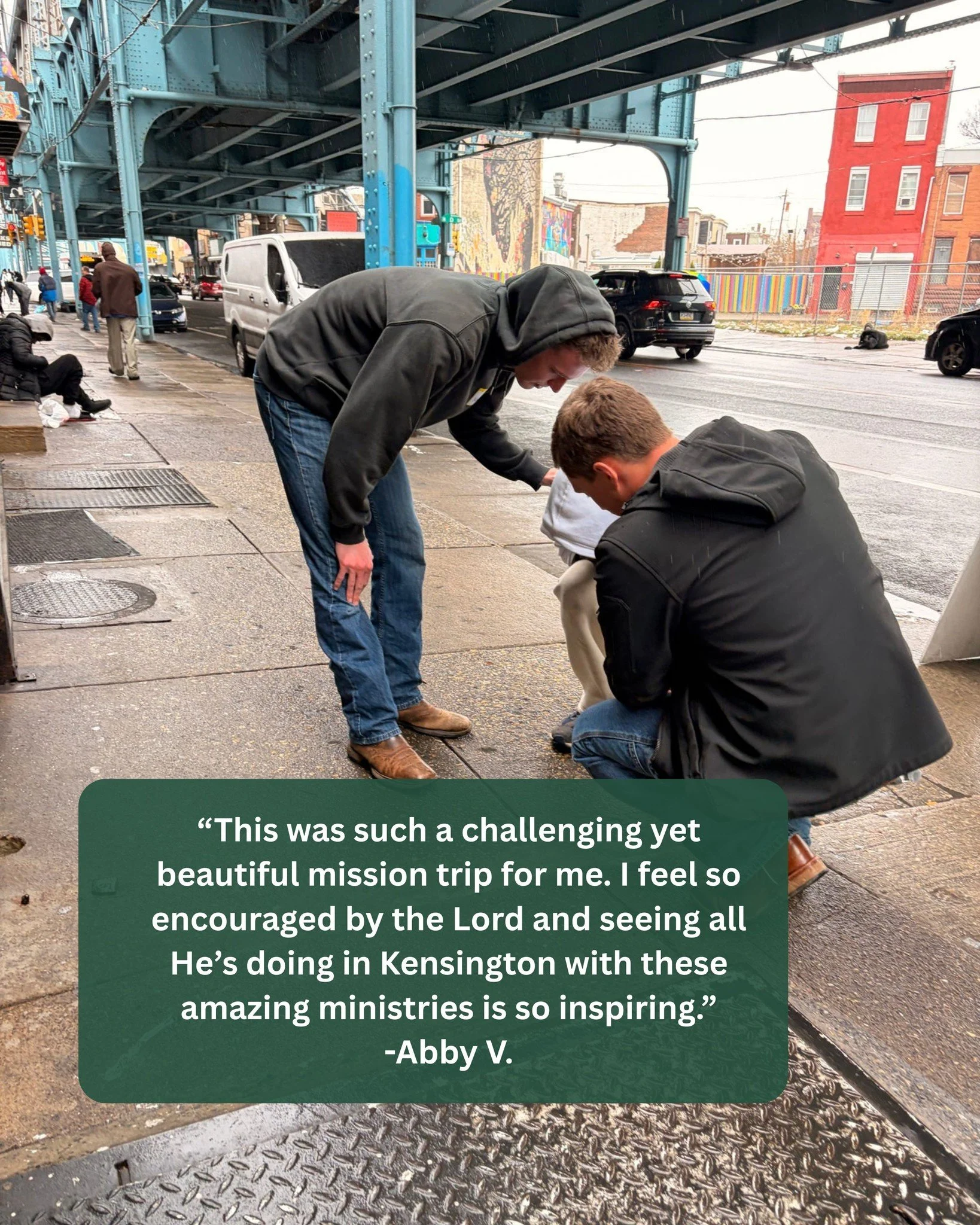 Huge shoutout to the crew from @@thewelljc! They jumped into Kensington with servant hearts this past week and truly hit the ground running. From rehabbing homes and serving the streets with @therockphilly , to learning the history of Philly, they sa