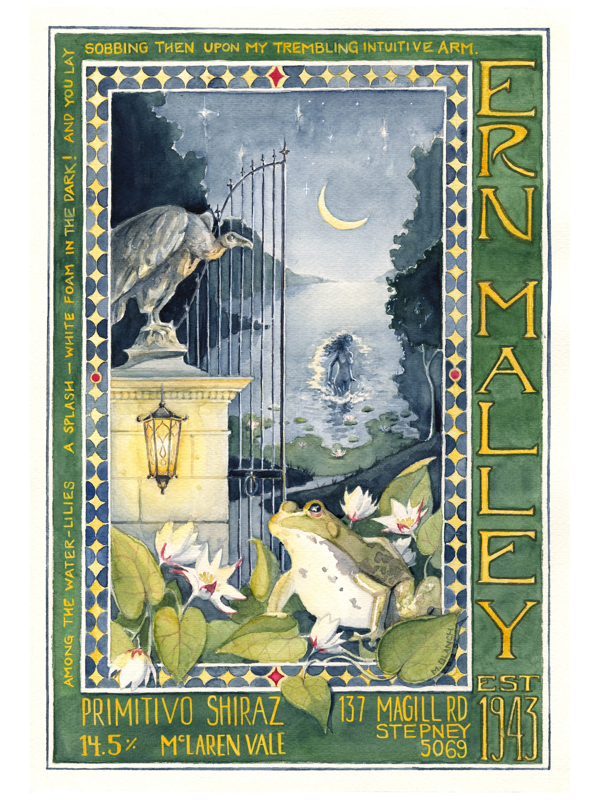 Ern Malley Wine Poster A3