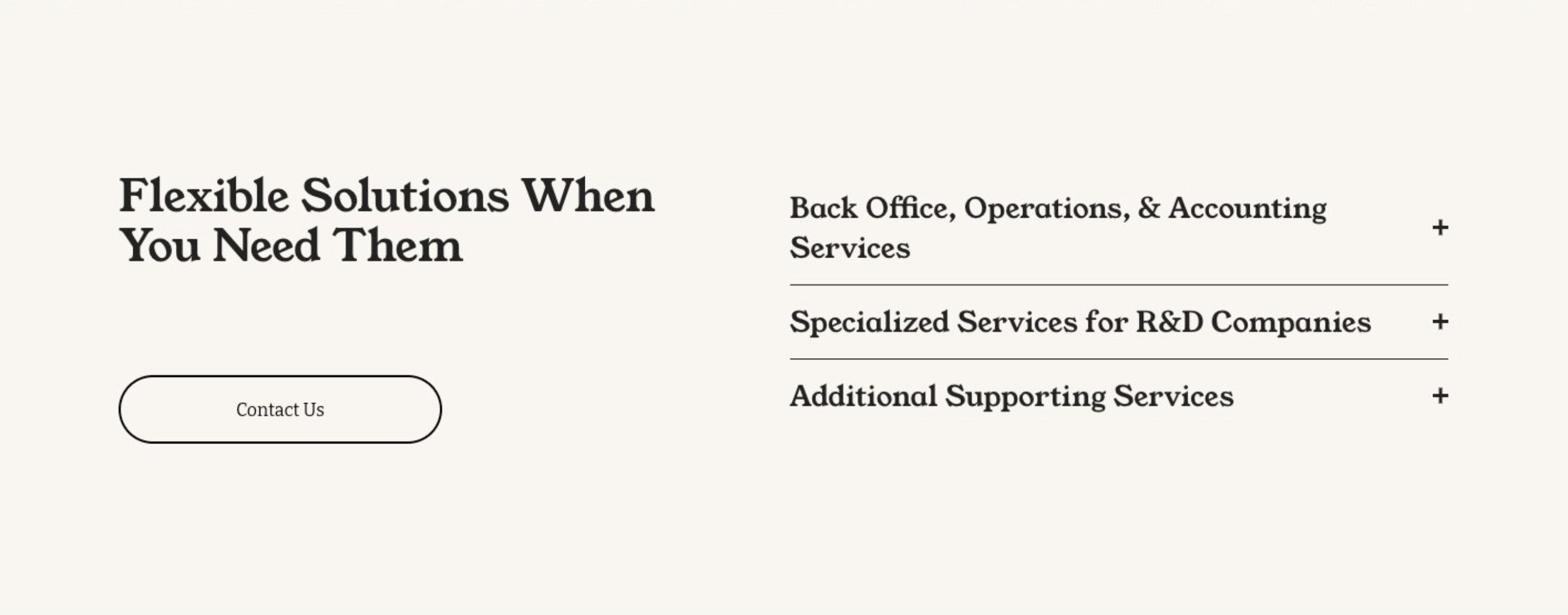 Webpage Excerpt for Flexible Solutions and Services.png
