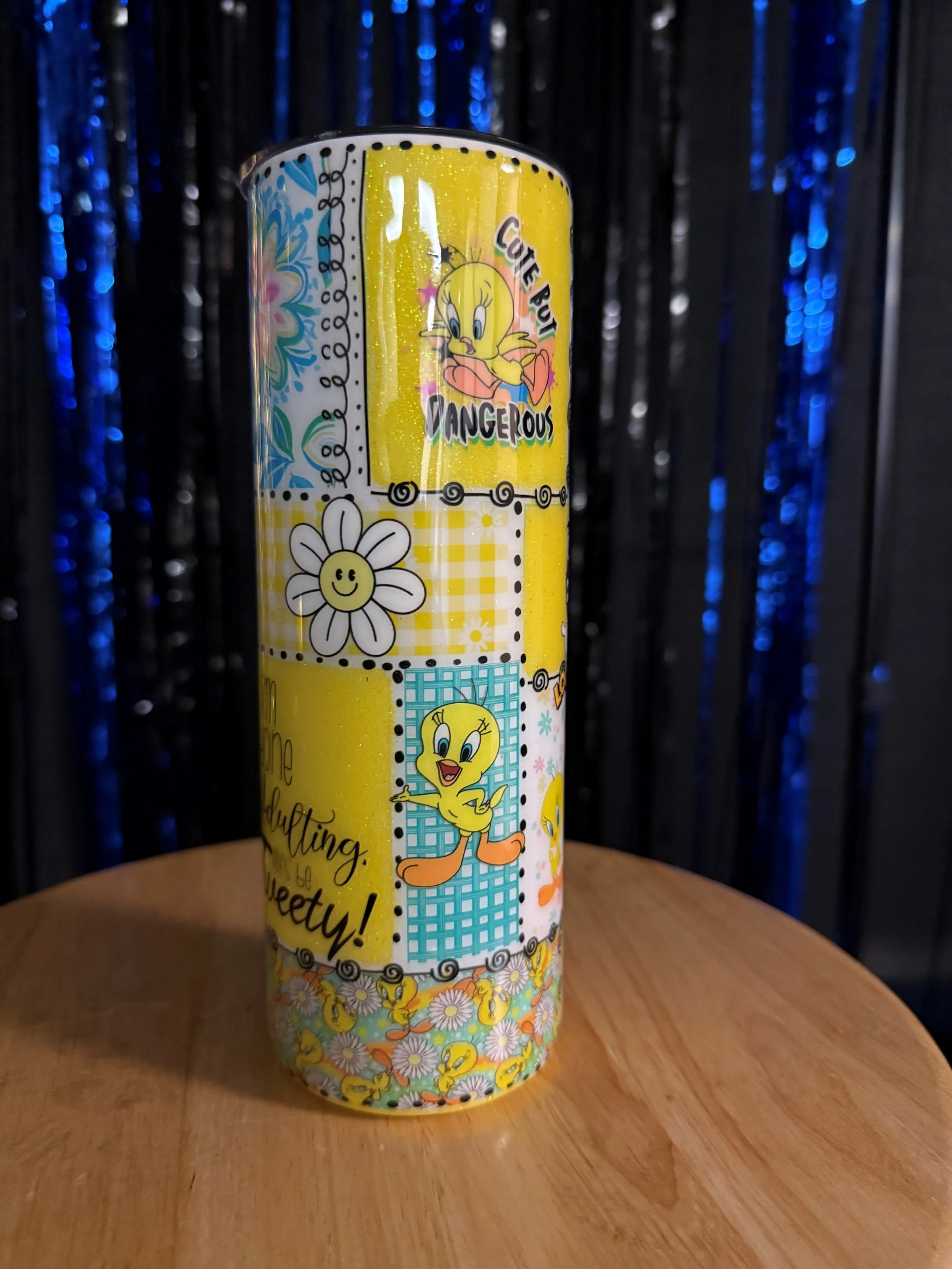 Product Na20 oz Tweety Patch Work Epoxy Tumbler