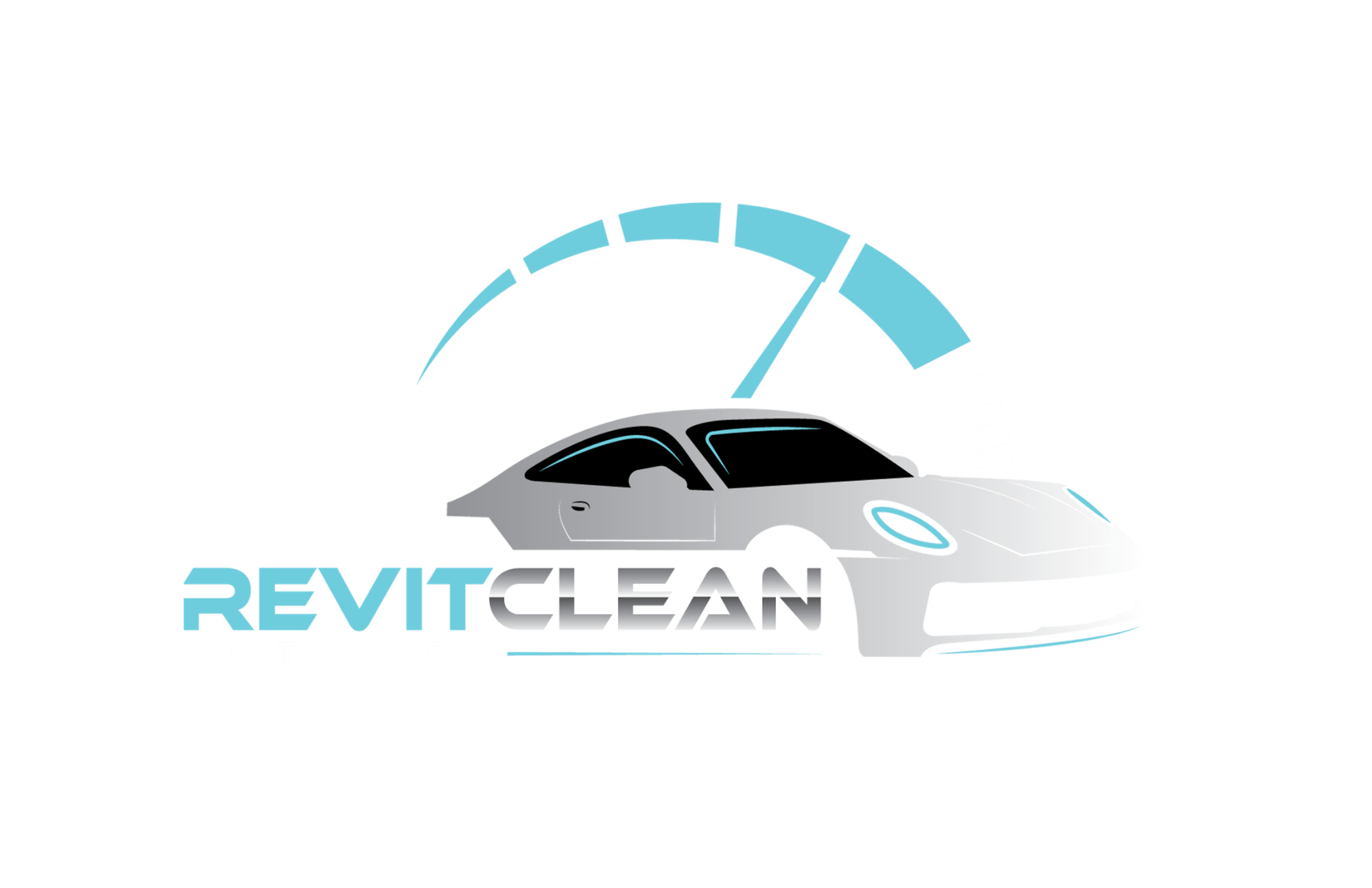 A graphic with a car illustration, a large dome, and the words 'REVOLUTION' and 'CLEAN' in bold letters.