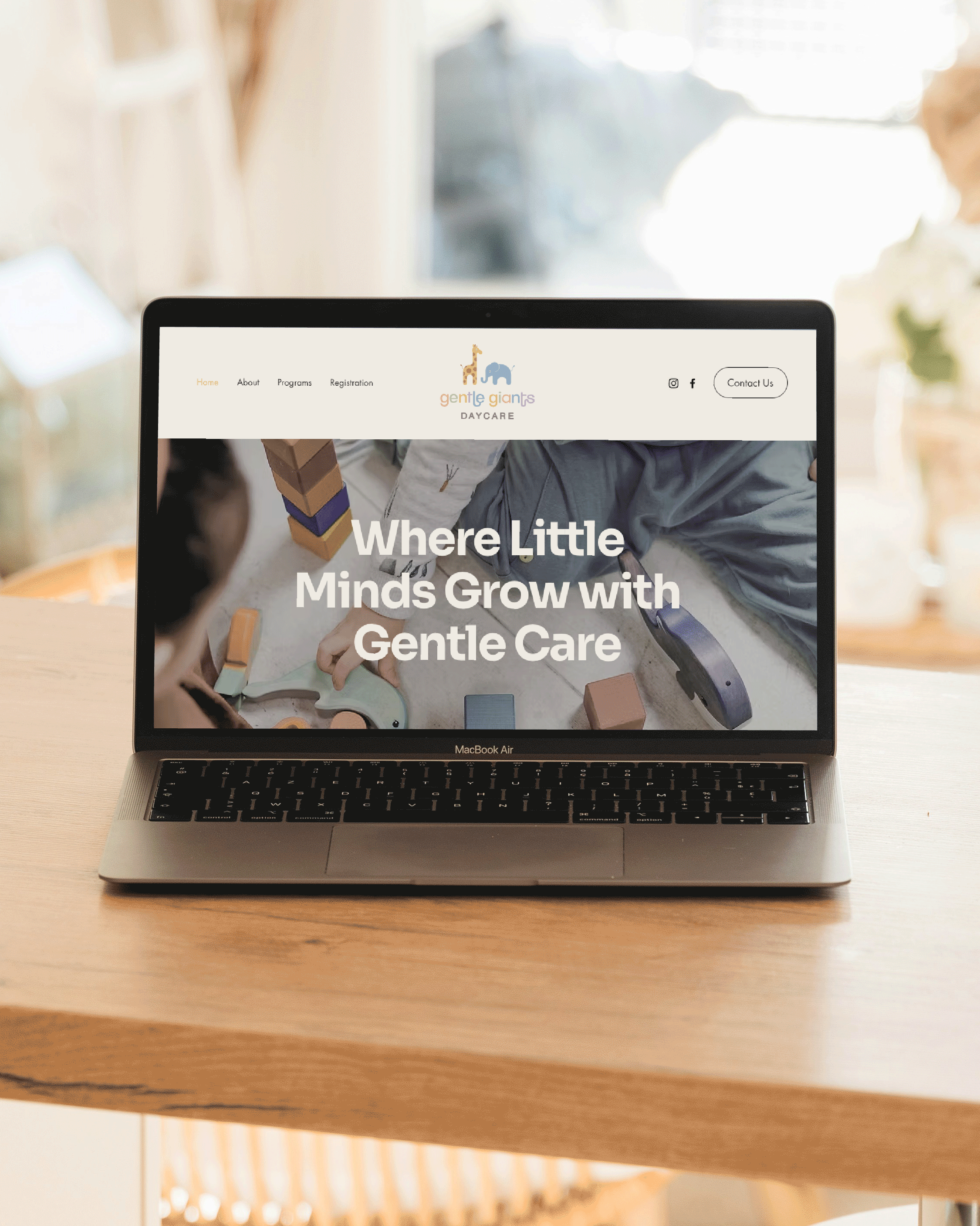 Gentle Giants Daycare Brand Identity by Weenk Creative - Website Design