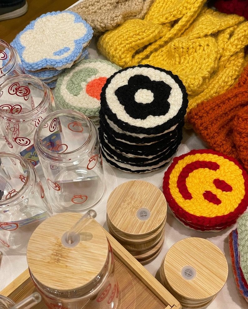 Glasses & Coasters at a Christmas Market (2023)