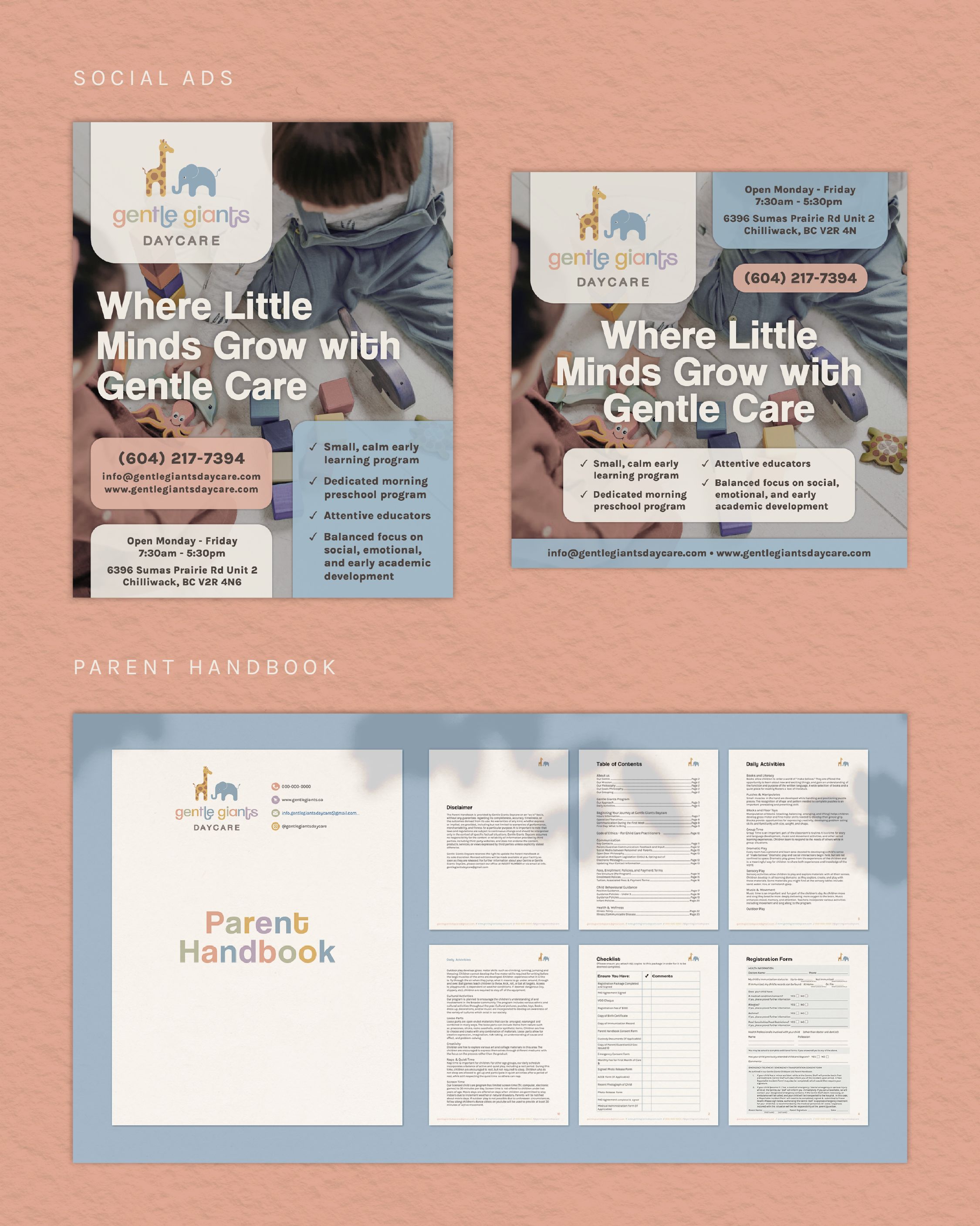 Gentle Giants Daycare Brand Identity by Weenk Creative - Marketing Design