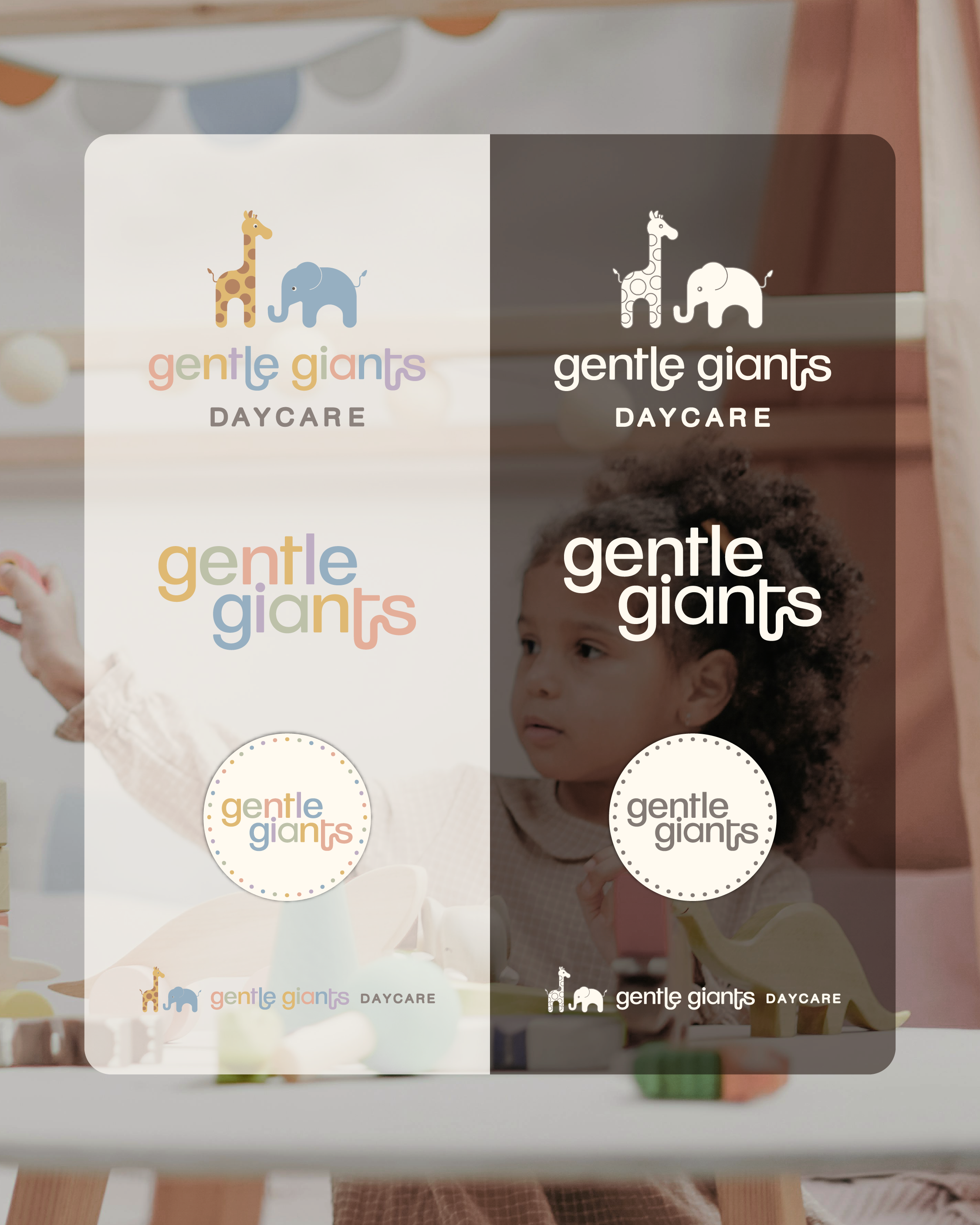 Gentle Giants Daycare Brand Identity by Weenk Creative - Logos