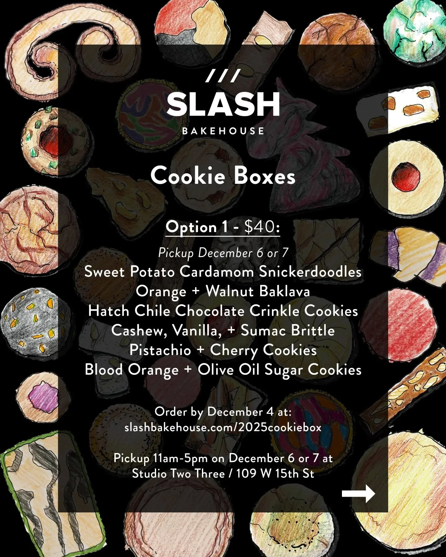 /// Our wildly popular cookie boxes are now open for pre-order! This year, we're doing two different boxes available for pickup on two different weekends. Both will be available for pickup during our popup at @studiotwothree's Winter Market!

Limited