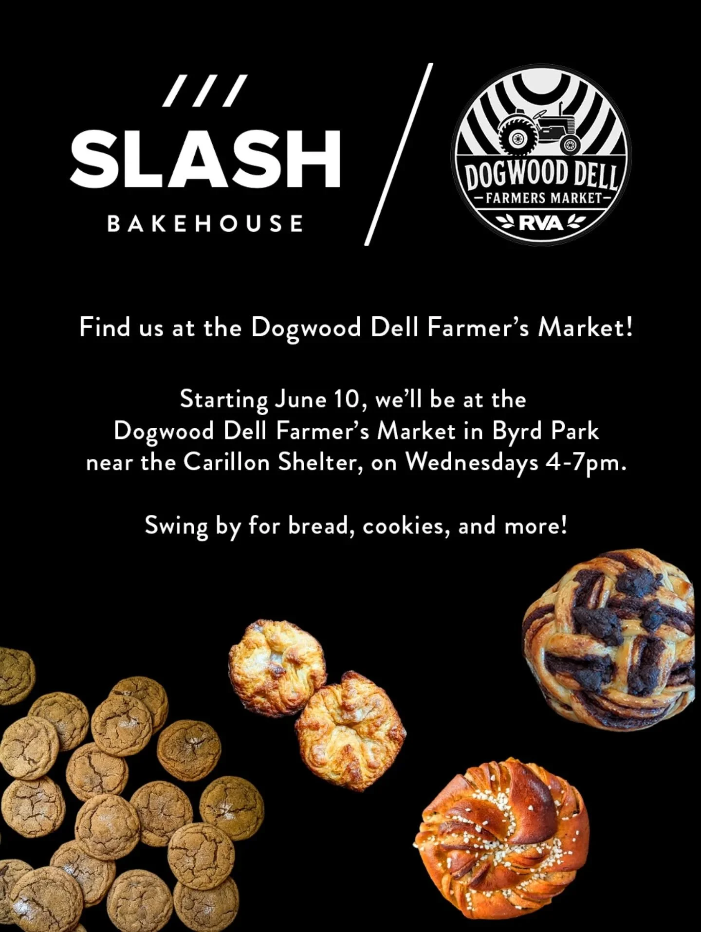 /// Starting tomorrow, a new @growrva farmers market starts at @dogwooddellrva near Carillon Pavilion on Wednesdays 4-7pm. Come out and grab some mid-week treats from us or one of the other 30+ vendors! See you there!