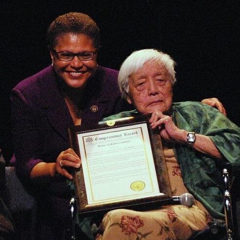 Congratulations to Karen Bass on her historic election as the next mayor of Los Angeles! This powerful image is from Grace&rsquo;s final trip to LA for the premiere of American Revolutionary. Rep. Bass honored Grace in the Congressional Record during