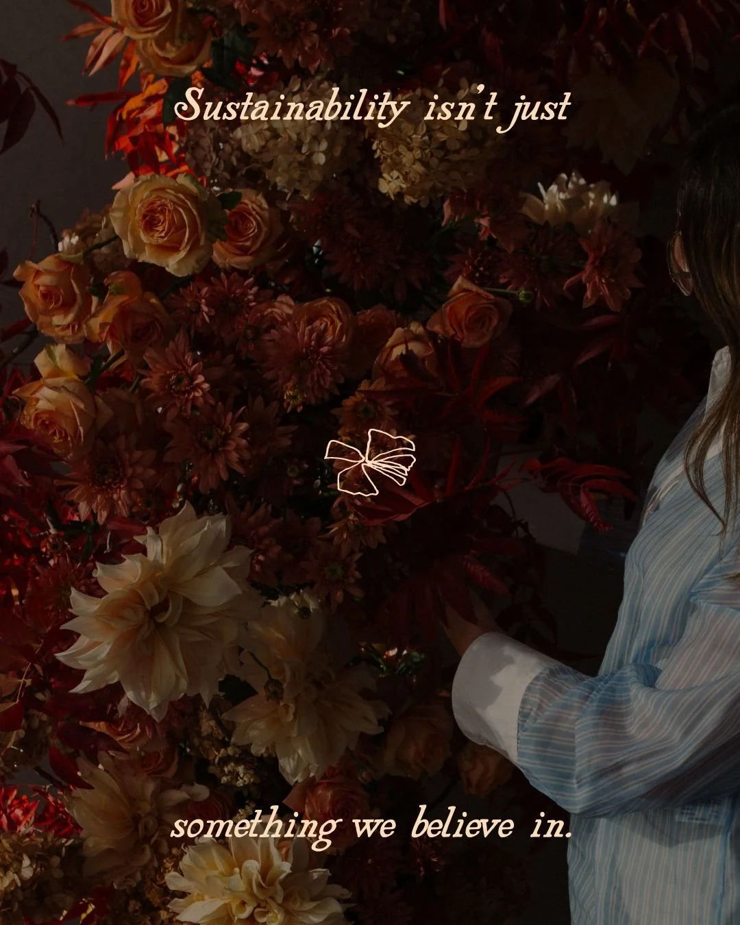 We talk about sustainable flowers.
But what do we really mean?

Foam-free? Local blooms? Seasonal choices?

Maybe.
But maybe it&rsquo;s more than that.

Not a checklist 
but a way of creating that respects limits.

Real sustainability might begin the