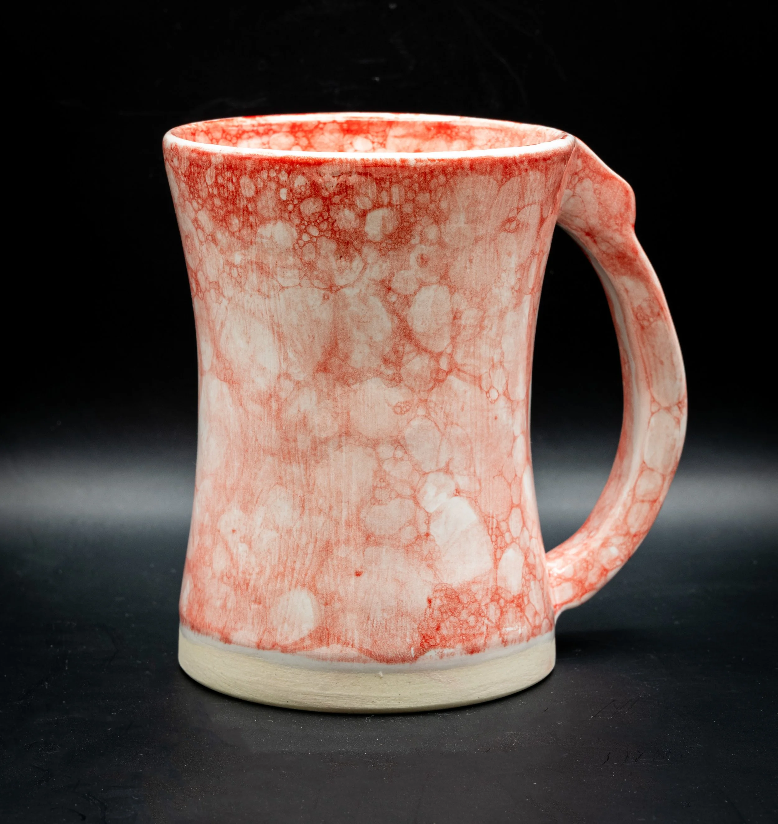 hourglass bubble glaze mug - red.jpg