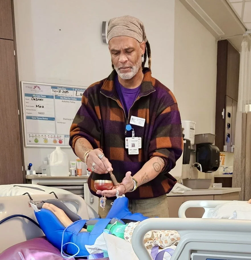 Hospital work.  Root chakra tuning for pedal edema.