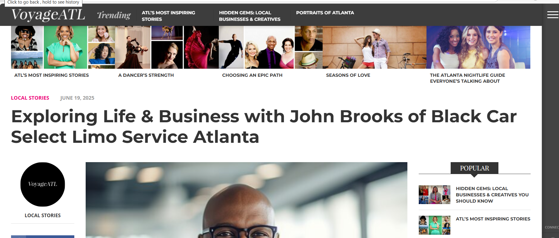 Voyage ATL Magazine Introduces Black Car Select Limo Service in Atlanta