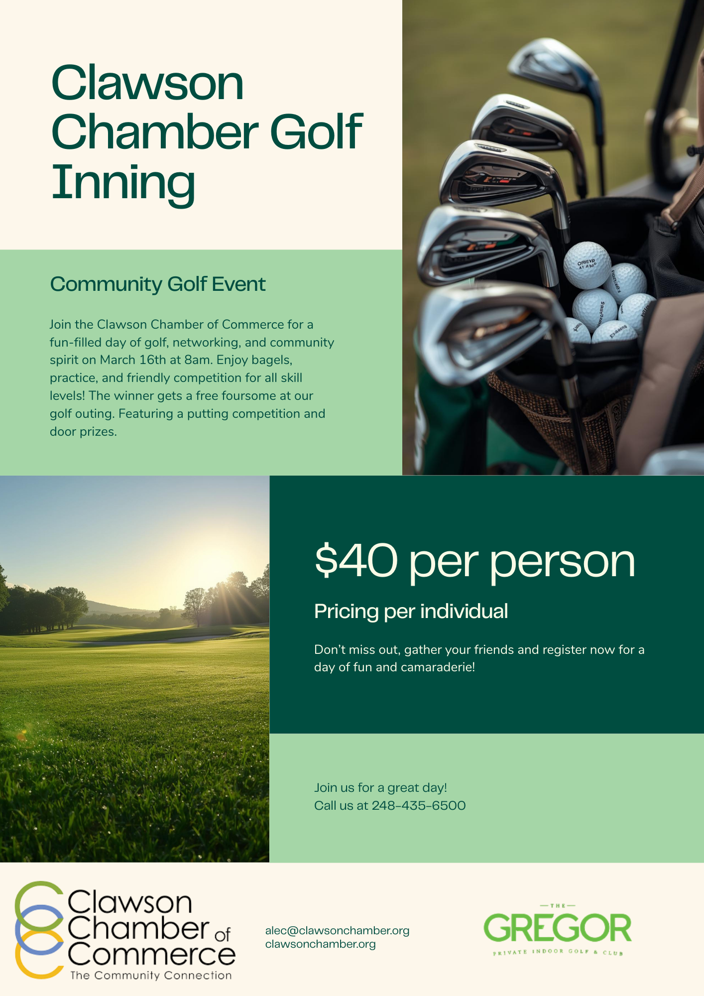 Clawson Chamber of Commerce Golf Inning