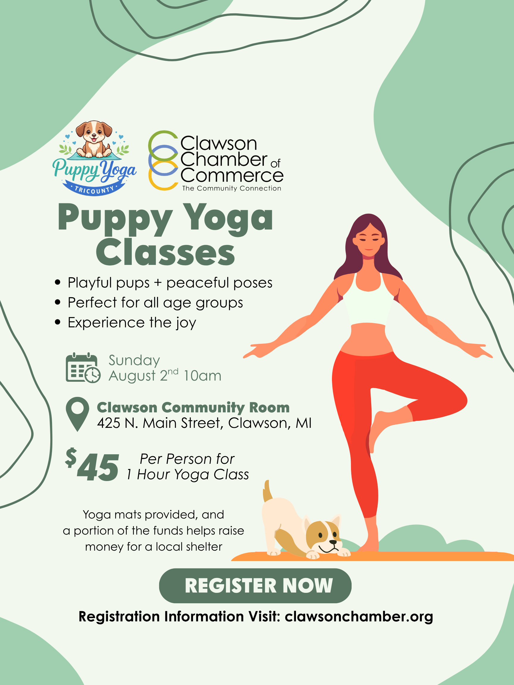 Beige and Yellow Puppy Yoga Poster.png