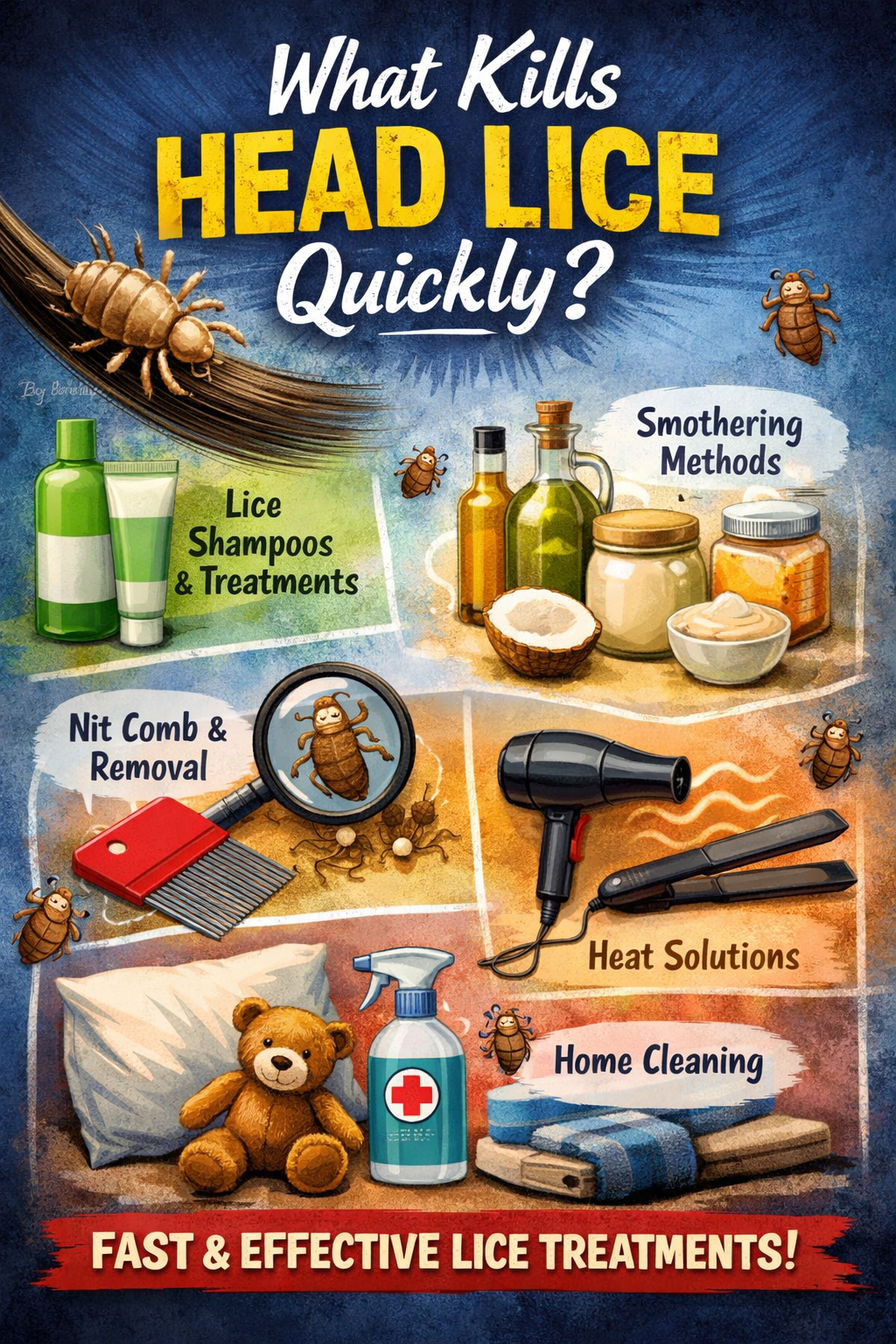 what kills head lice quickly by Nit Picky