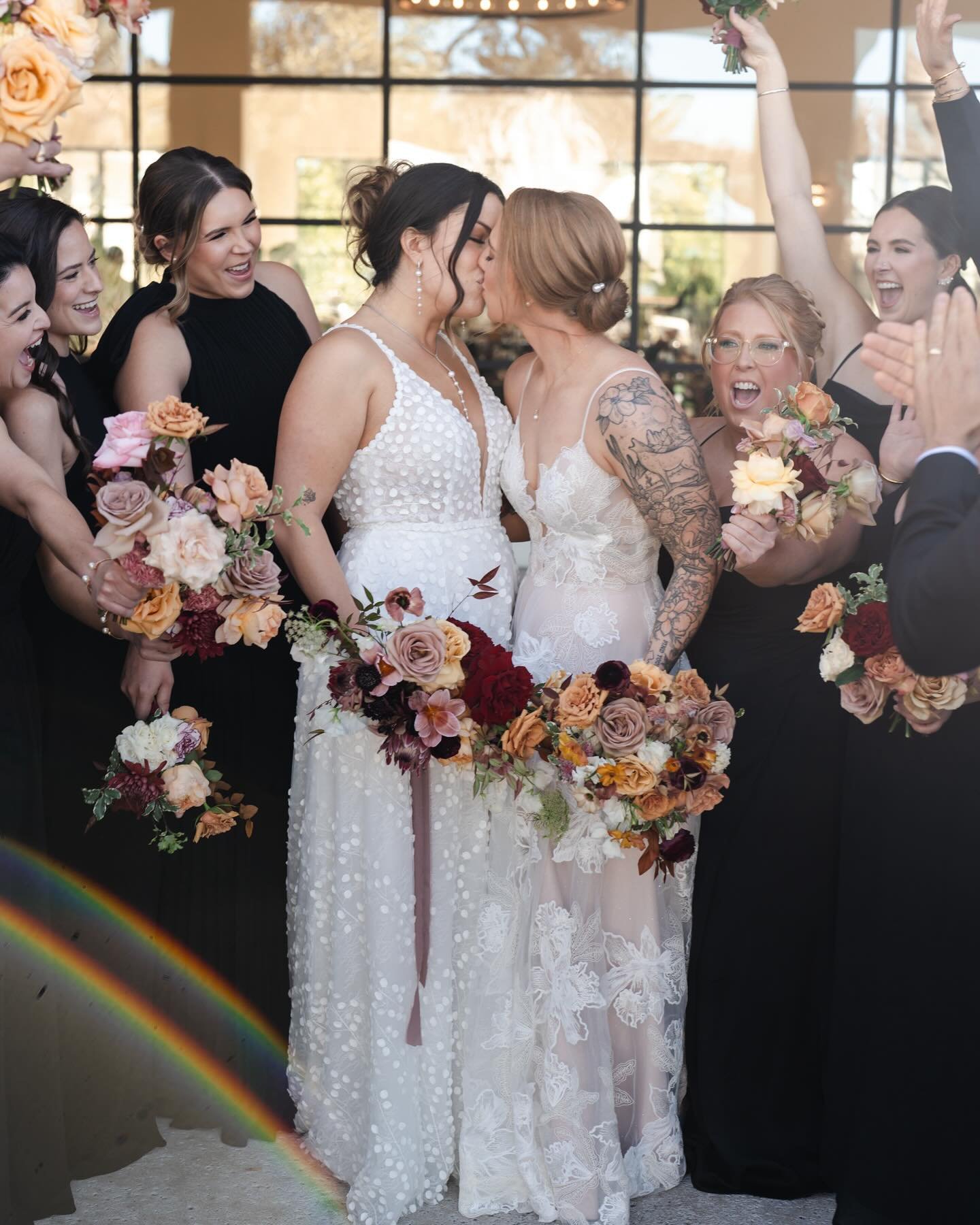 Brightening up your rainy day feed with all the feels from Amelie + Erin&rsquo;s wedding!

P.S. That little rainbow cameo has us absolutely SCREAMINGGG🌈

VENDOR TEAM: 
Cake + Dessert: @raynedesserts 
Catering + Bar: @austincatering 
Cigar Roller: @r