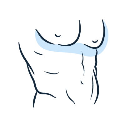 Male Chest Fat Removal Icon