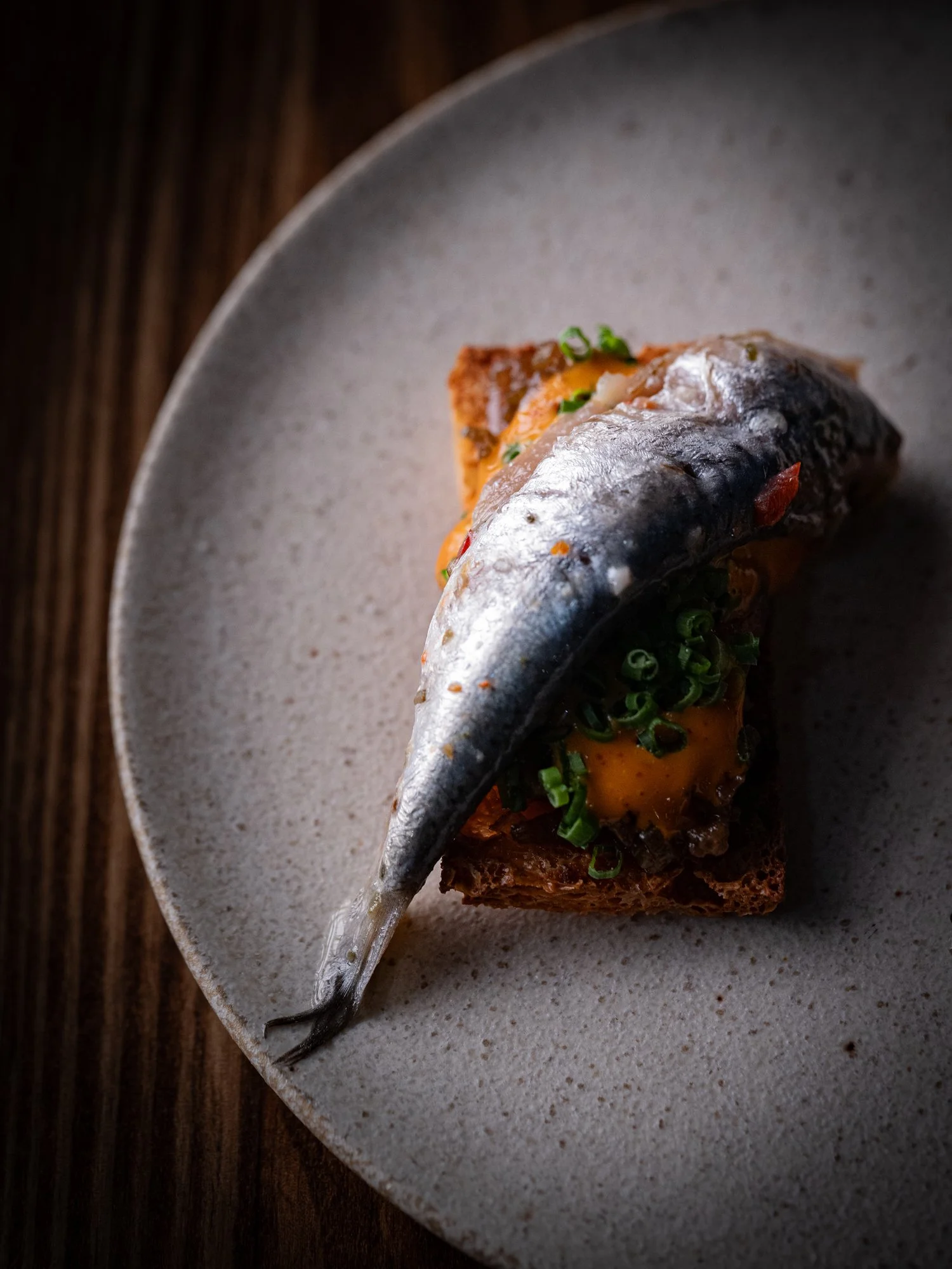 Fresh Lakes Entrance sardines, pickled and marinated gently