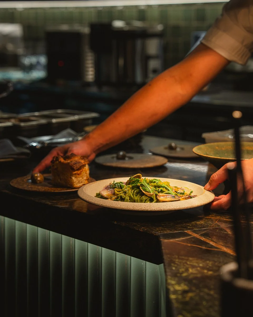Doju kitchen - pipis and stinging nettle guksu