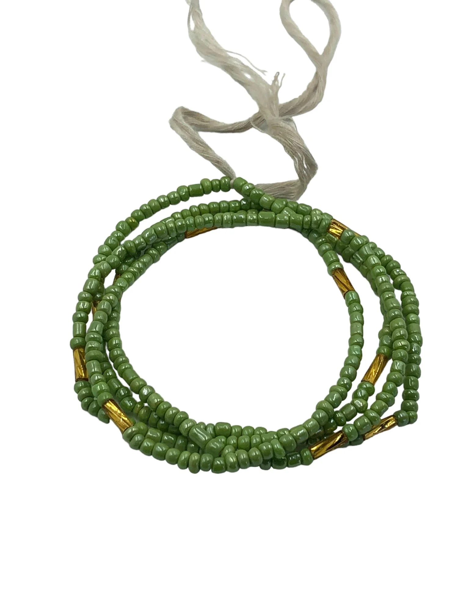 Avocodo and Gold Waist Beads