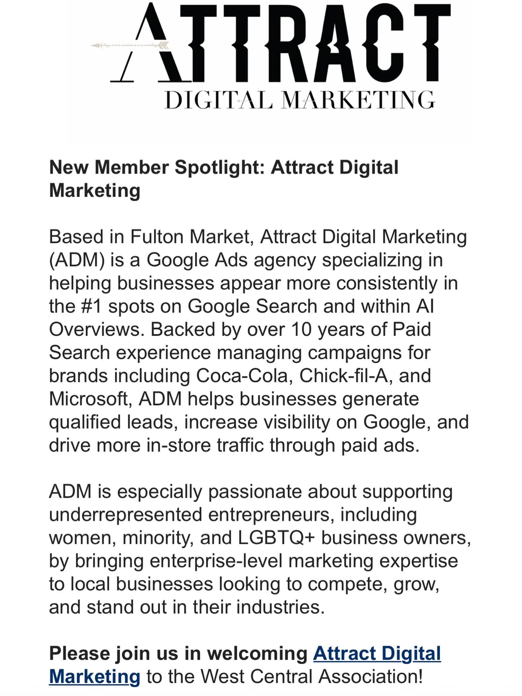 Gratitude is the attitude! ✨🥹

I&rsquo;m so excited to share that I&rsquo;ve joined the WCA and am honored to be the featured new member business this week!

I&rsquo;ve been fortunate to work with brands like Coca-Cola (during my time at Univision),