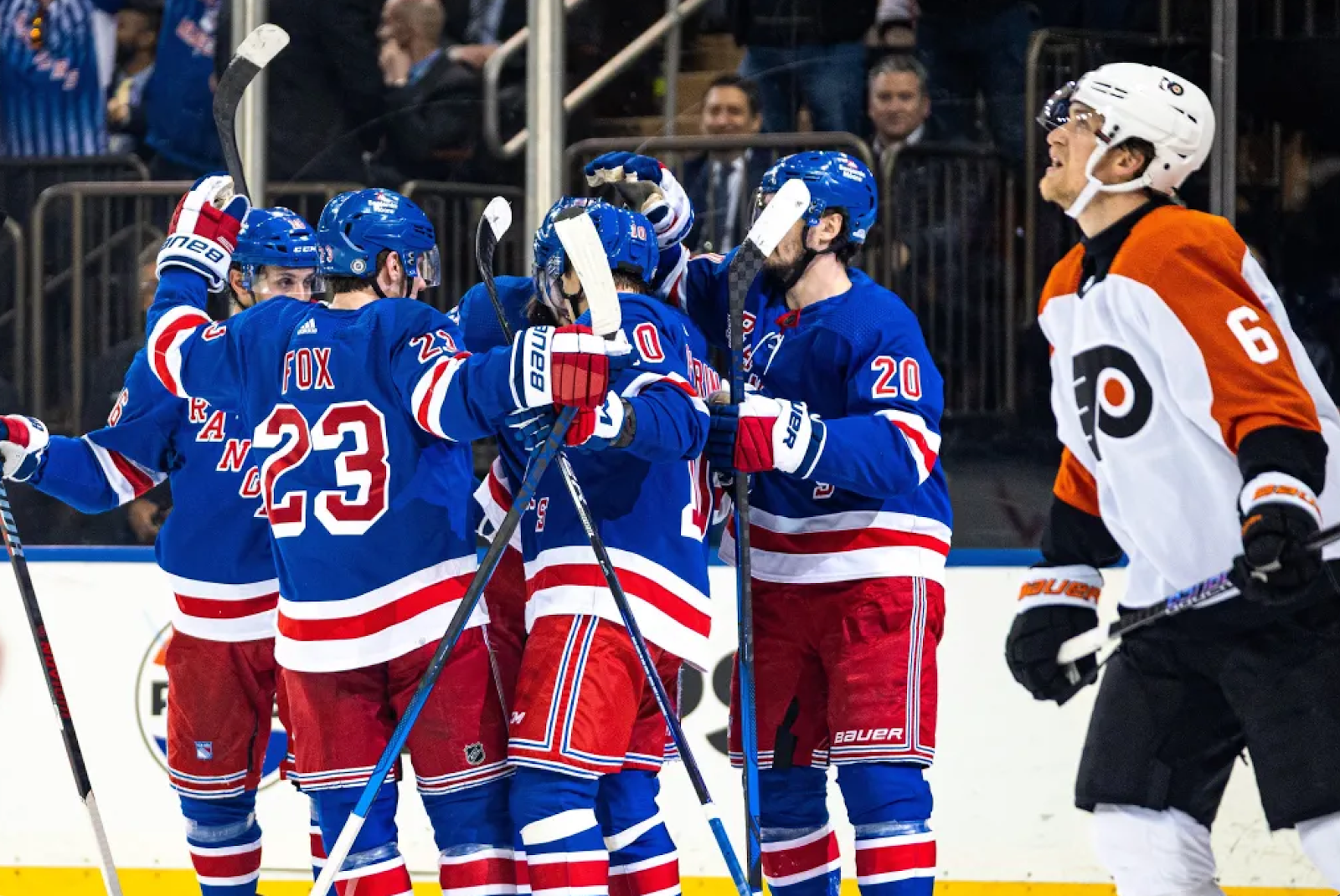 Rangers Clinch Playoff Berth with Victory Over the Flyers