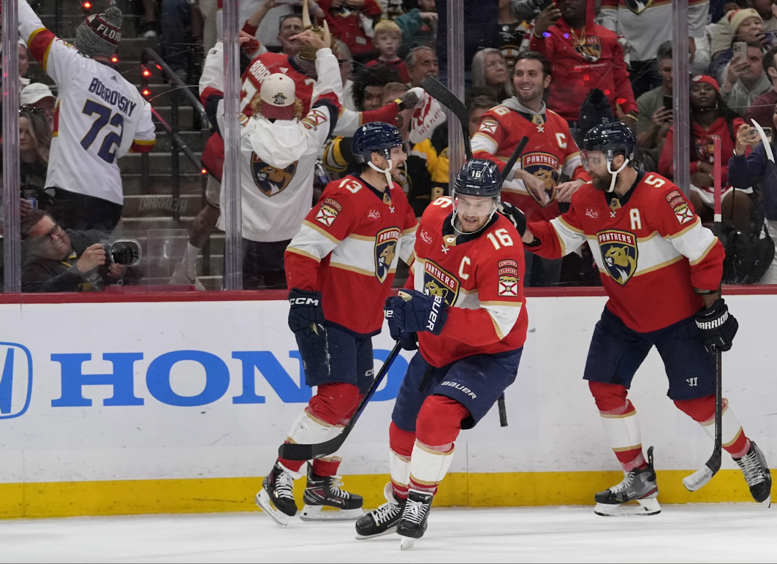 Panthers Score Six Unanswered Goals To Beat Bruins in Game Two to Even Series&nbsp;