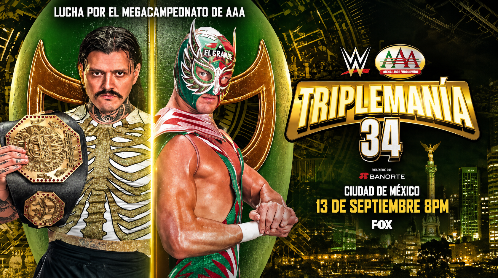 ‘Dirty Dom’ vs. El Grande Americano: Will The Masked Luchador Capture Gold at TripleMania 34?