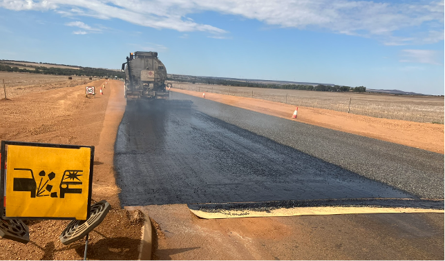 Road public works kerbing project in WA
