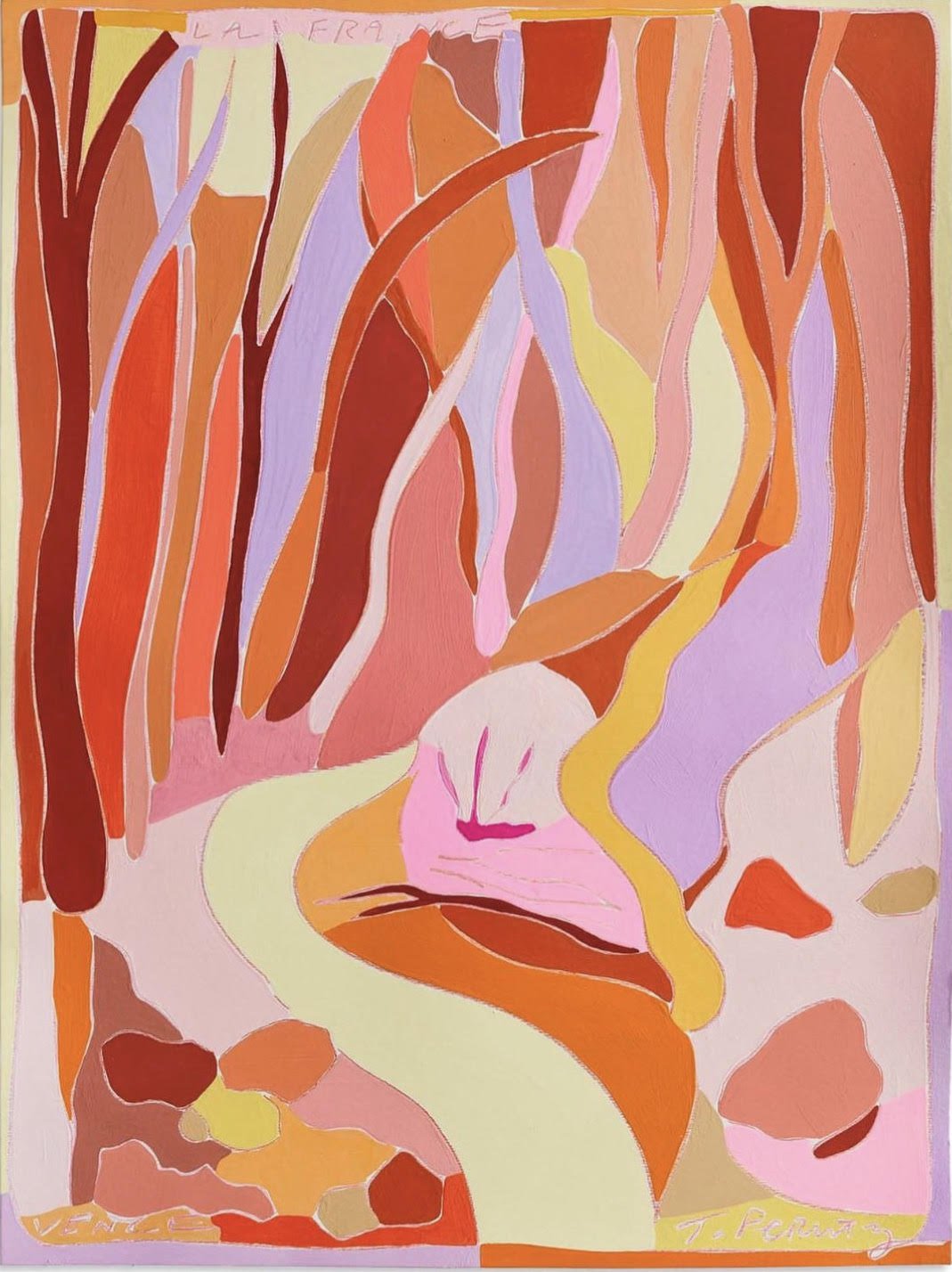 Tessa Perutz | Forêt Tropicale, Fin d'aprèm, Clémentine et Rouge framboise, 2022
