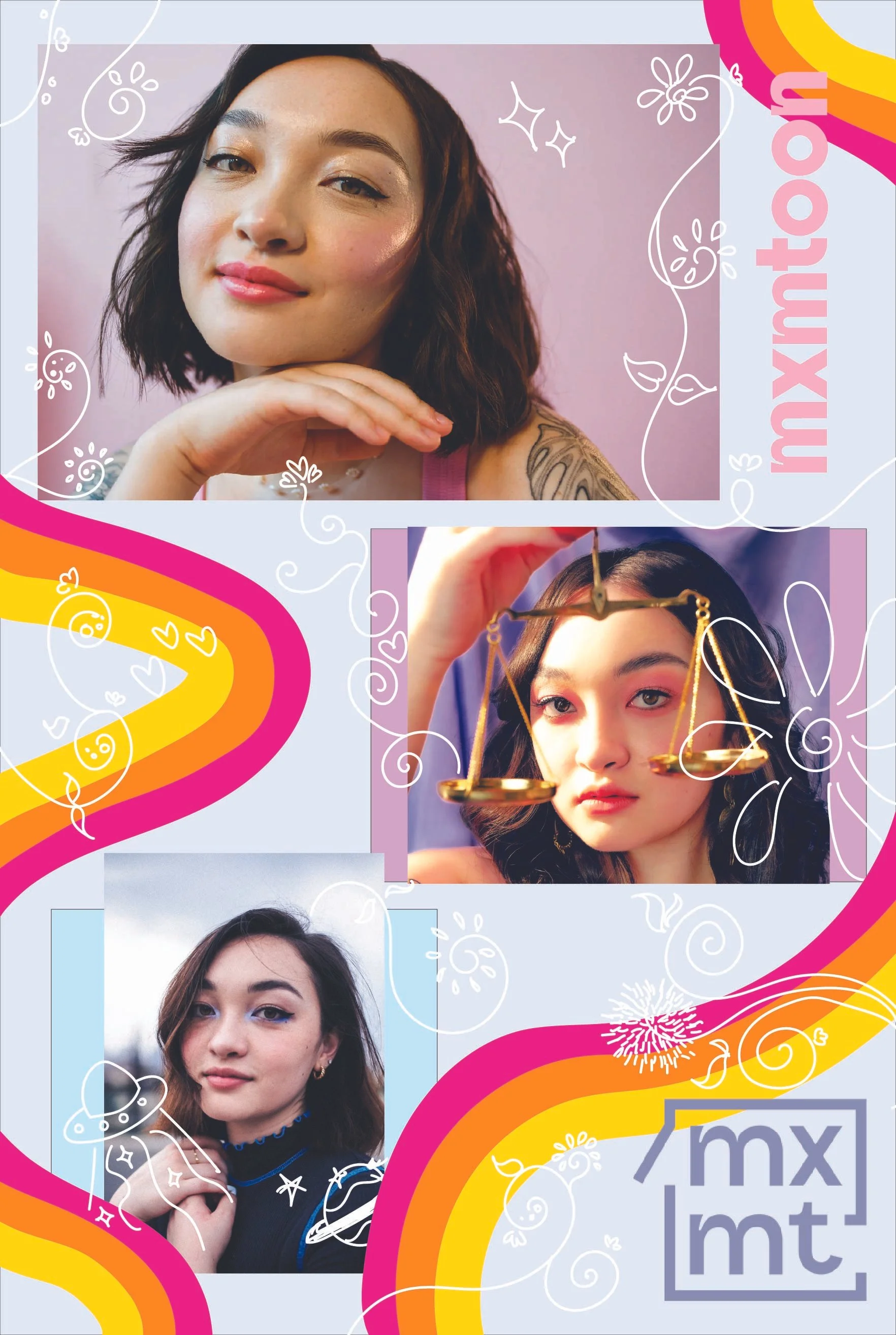 This concert poster was made for the musical artists; mxmtoon. Made using Adobe Illustrator and Photoshop