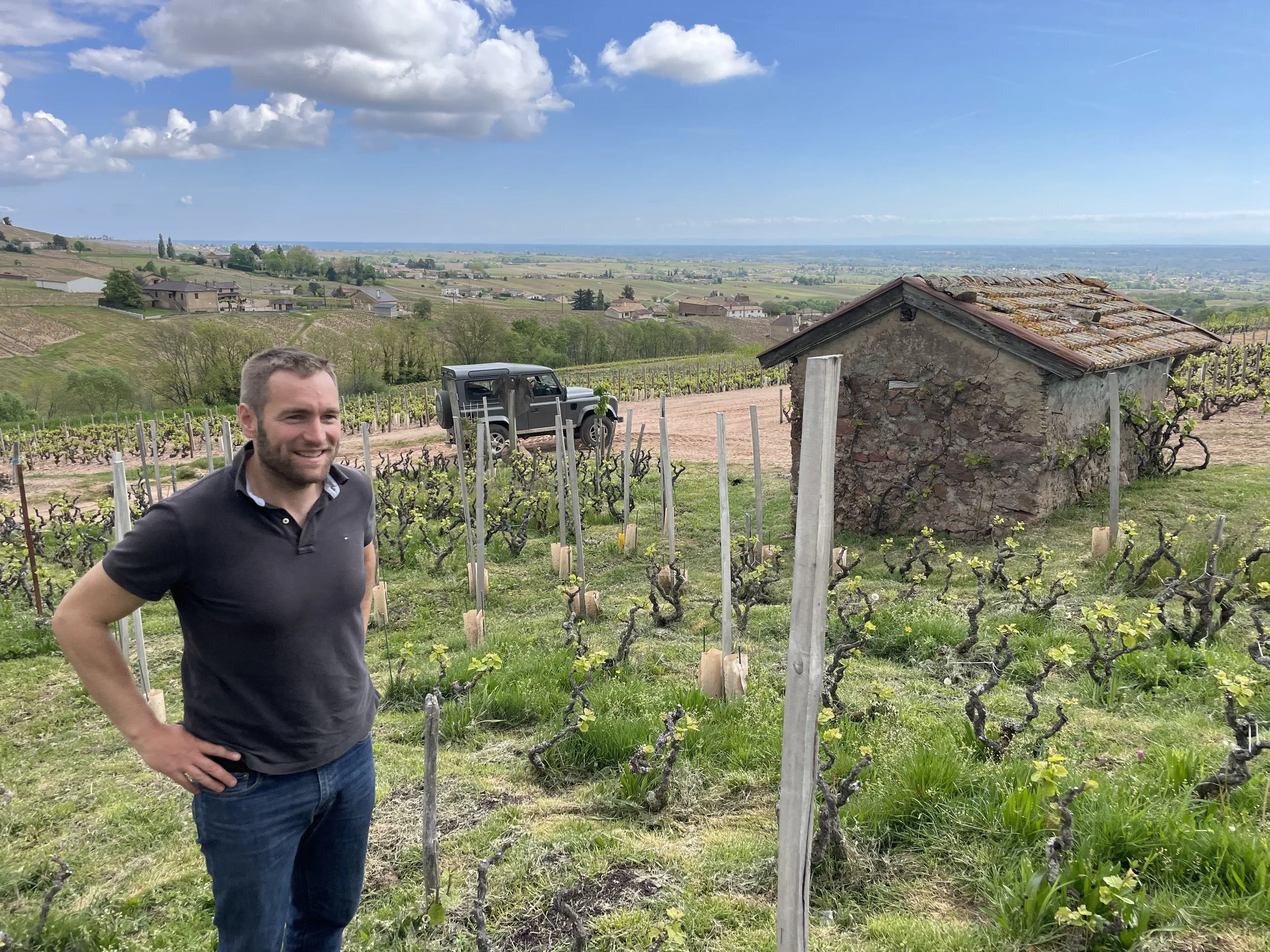 Brice Laffond of Domaine Armand Laffond in the vineyard 