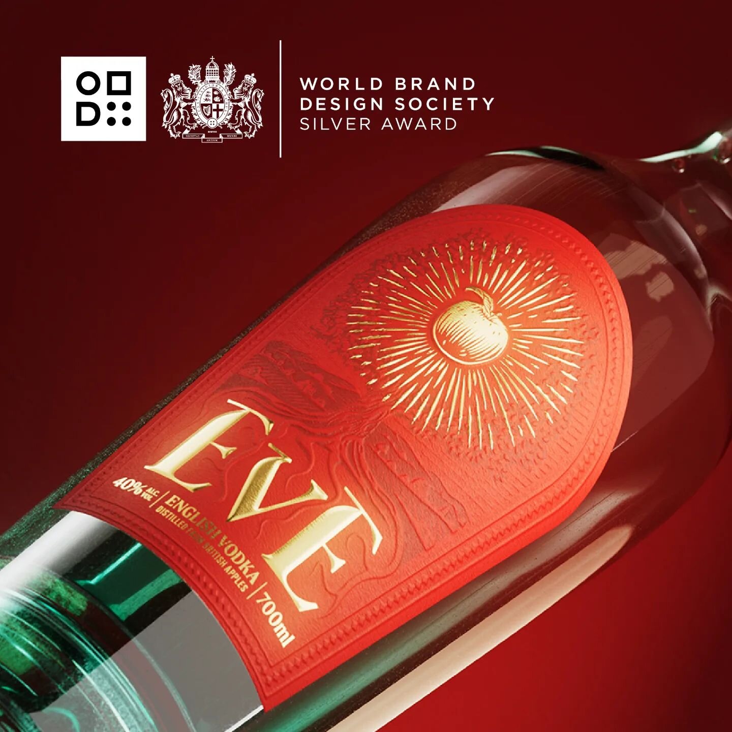 HAPPY NEW YEAR! Great to arrive in the studio this morning and find a shiny WBDS award for our brand creation of Eve &ndash; the world&rsquo;s first apple vodka. Big thanks to @worldbranddesignsociety, our friends @pleasantlanddistillery and of cours