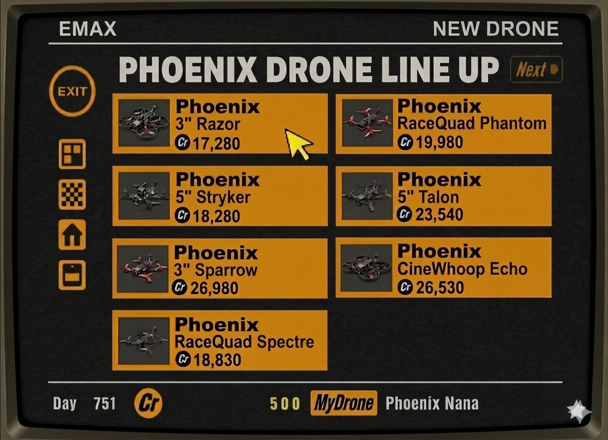 Phoenix Drone Lineup — full roster