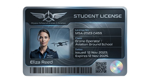 Myoka Student License Card