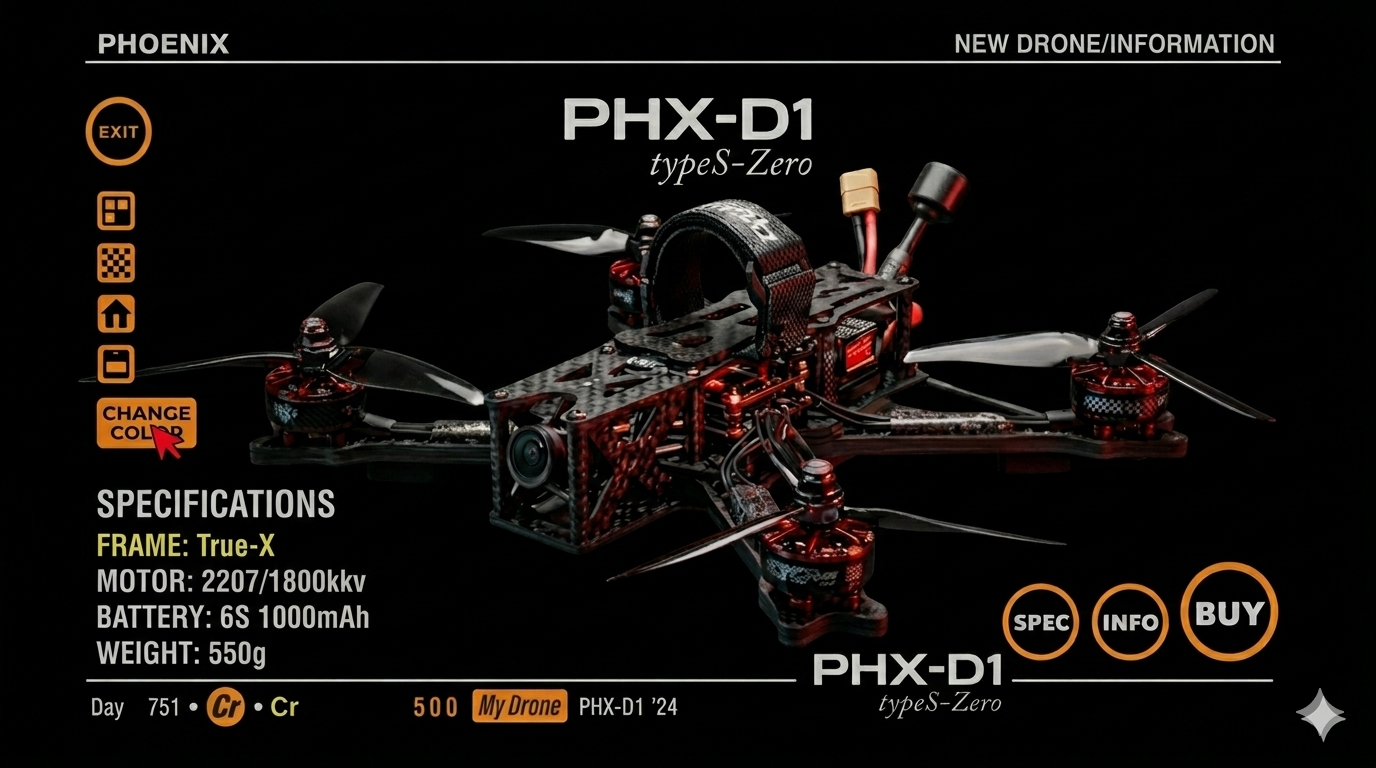 PHX-D1 typeS-Zero drone specifications
