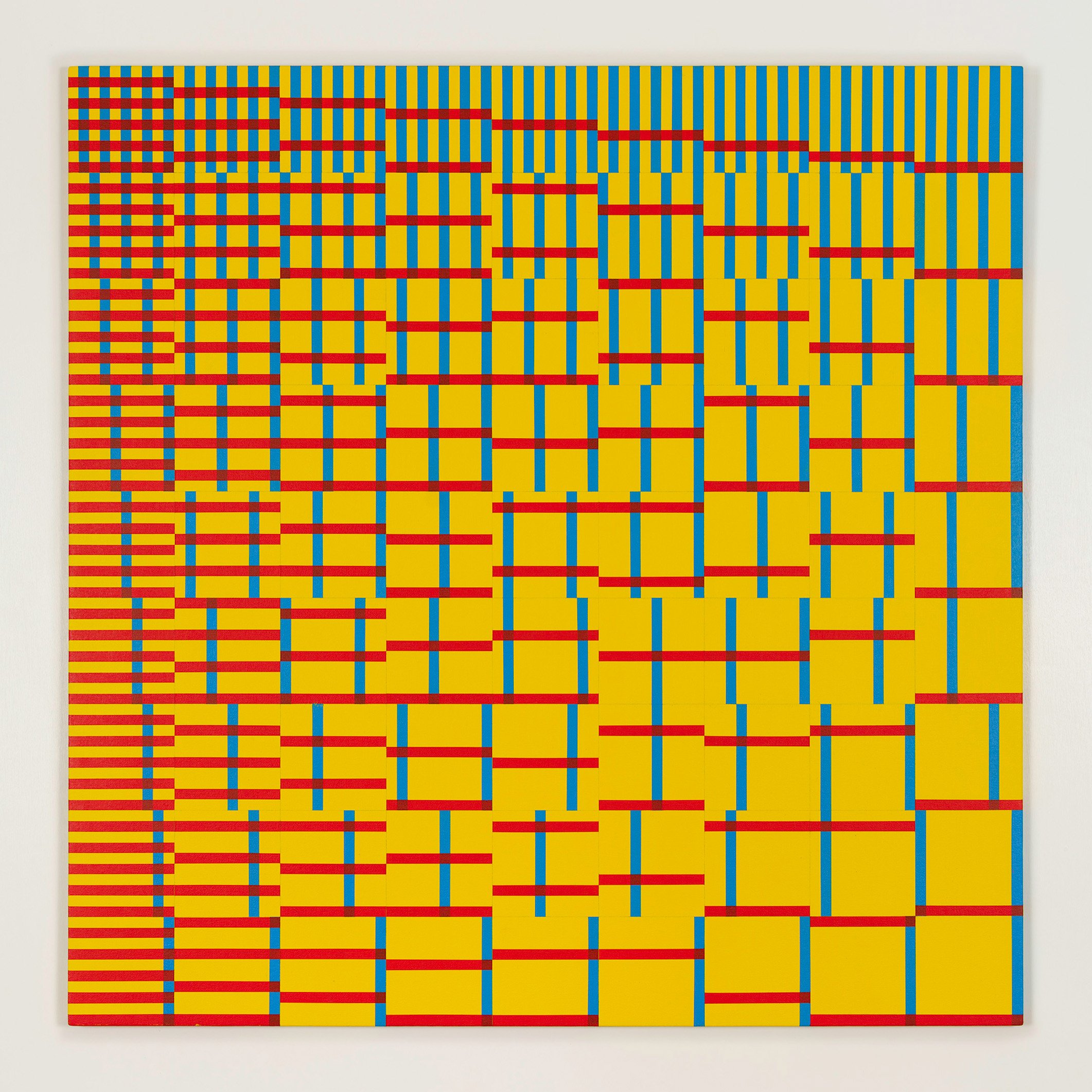 Step 2 (number 9 dream), 2020 / Acrylic and coloured pencil on canvas / 90cm x 90cm