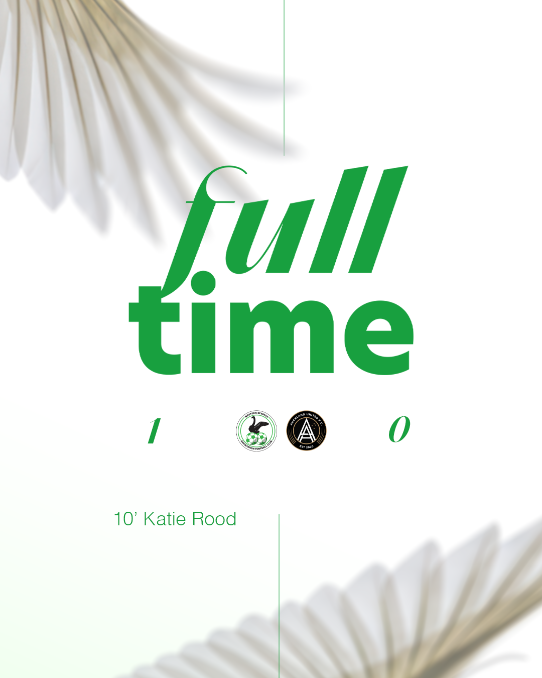 Western Spring Football Club - Full Time Graphic 2026 