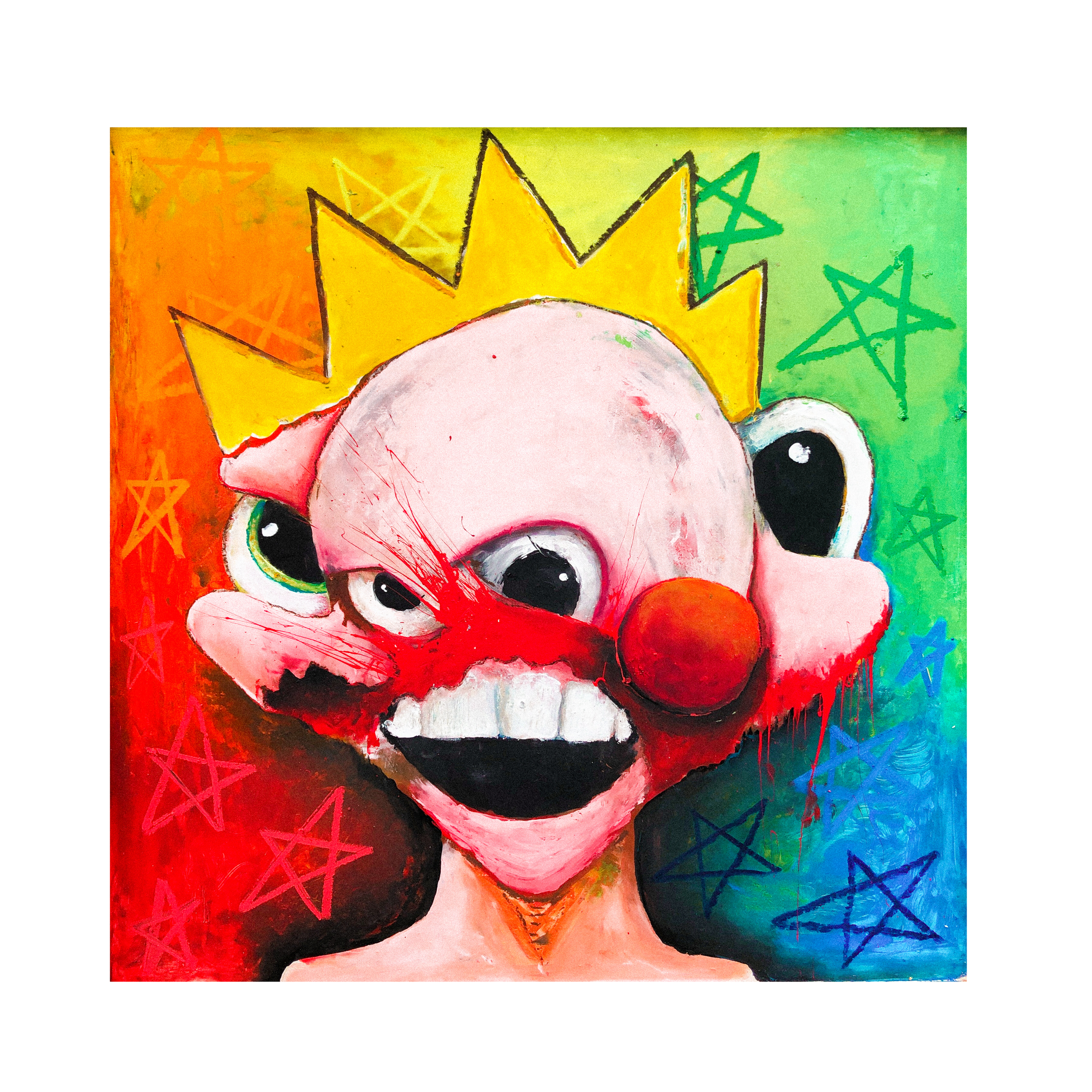 "Crowned King" 24x24" Finger Painting