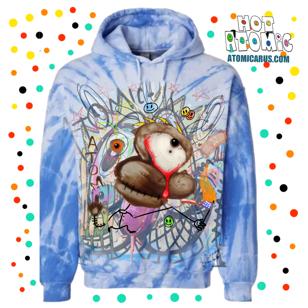 Hot Atomic! Confetti Spiral Tie-Dye Hoodie