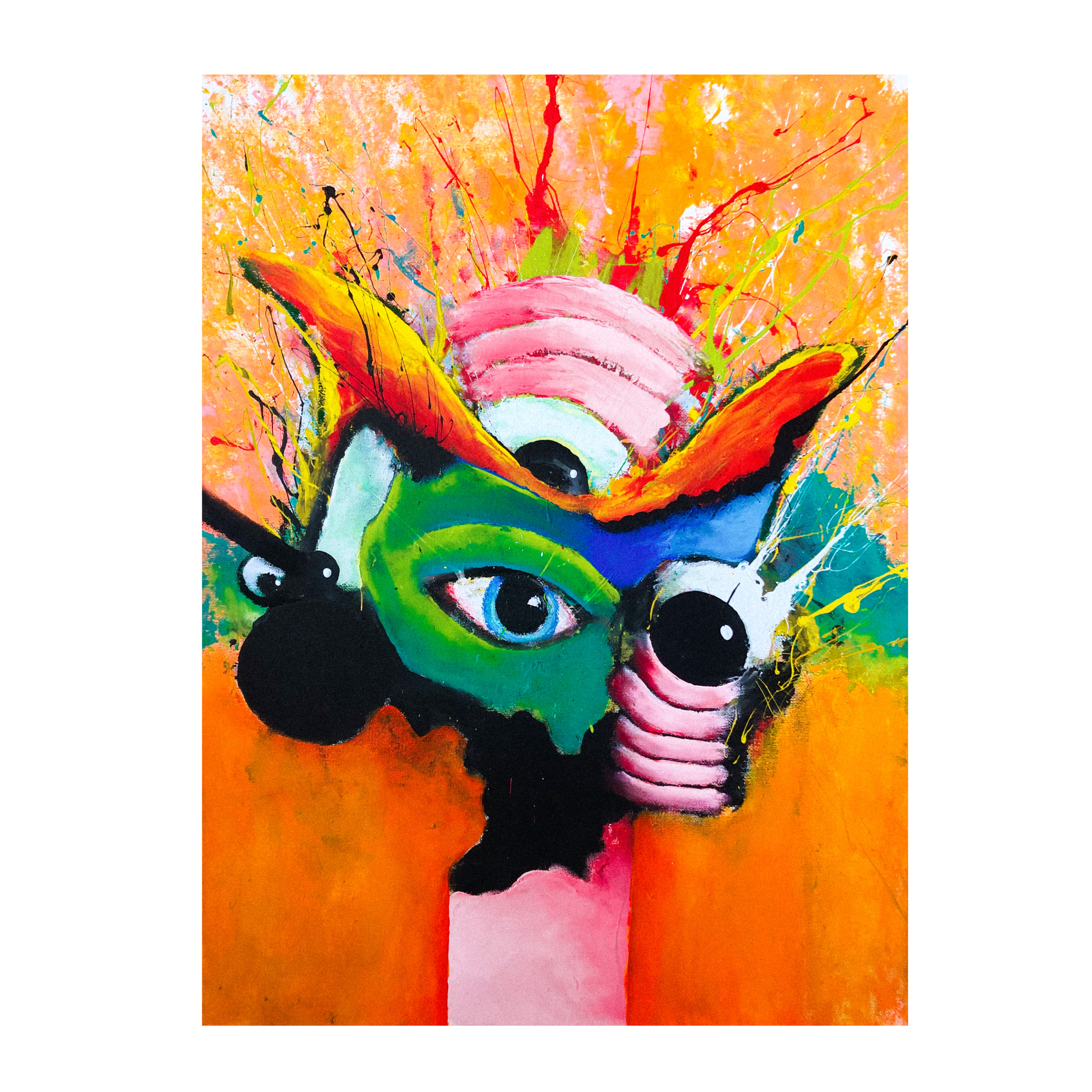 "Phoenix Blossom" 18x24" Finger Painting