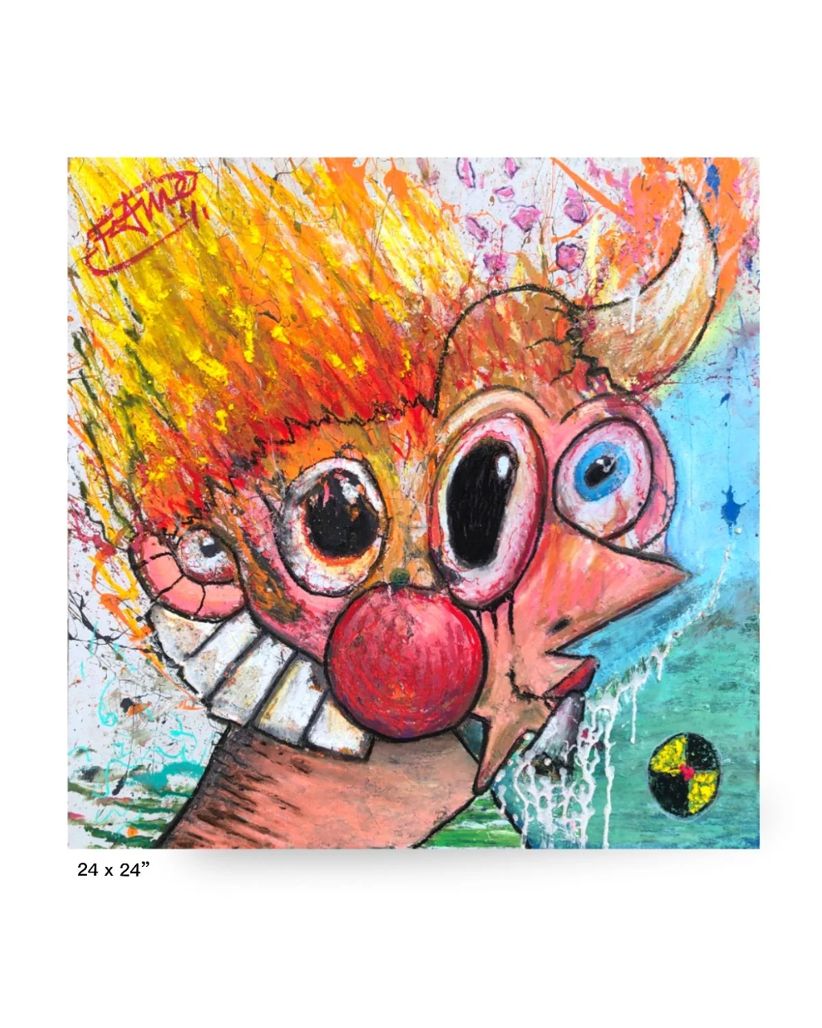 "Honey Crisp" 24x24" Finger Painting